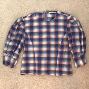 Purple plaid Zara Blouse